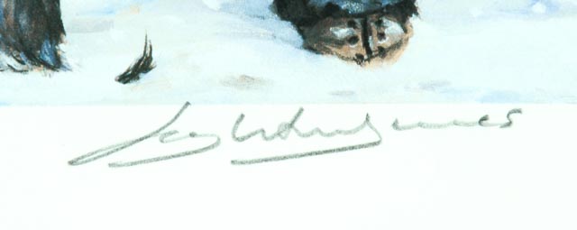 Pair of Weary Willie Christmas Offset Lithographs