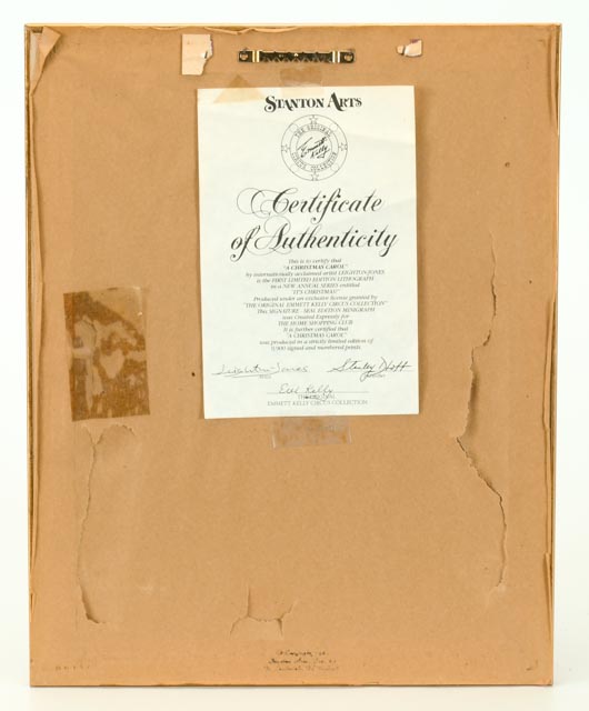 Pair of Weary Willie Christmas Offset Lithographs