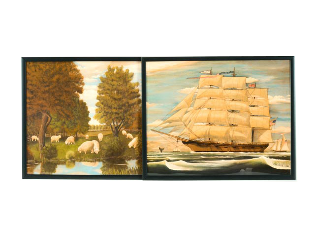 Pair of Paul Jamieson Folk Art Prints