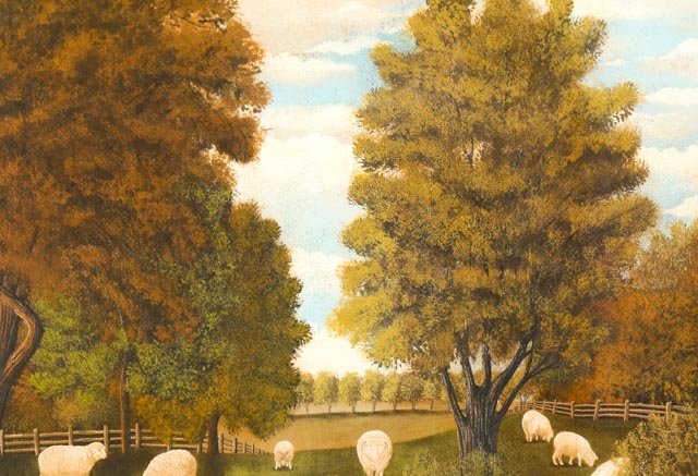 Pair of Paul Jamieson Folk Art Prints