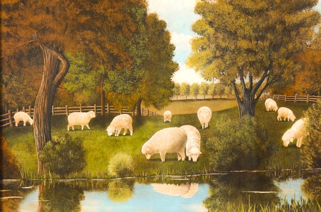 Pair of Paul Jamieson Folk Art Prints