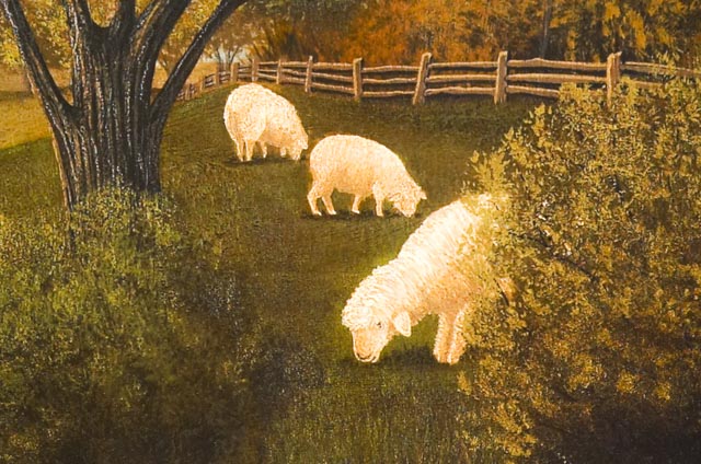 Pair of Paul Jamieson Folk Art Prints