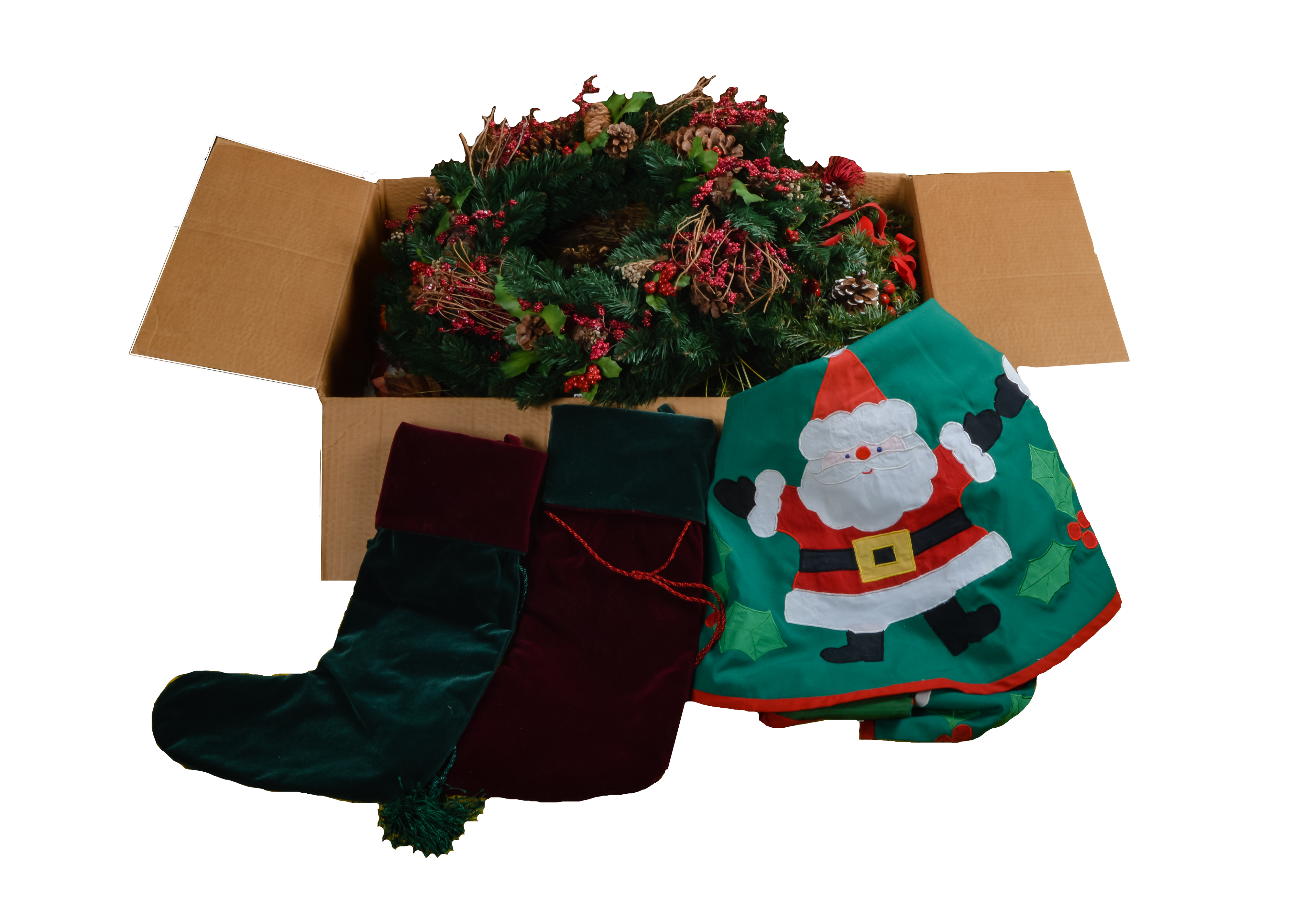 Assorted Wreaths and Holiday Decor