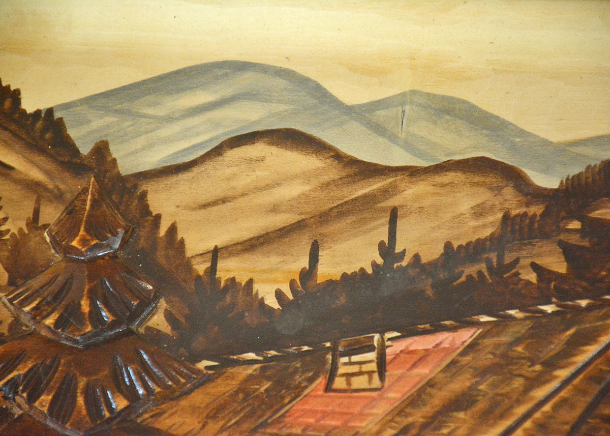 Vintage German Carved 3D Coffee Table