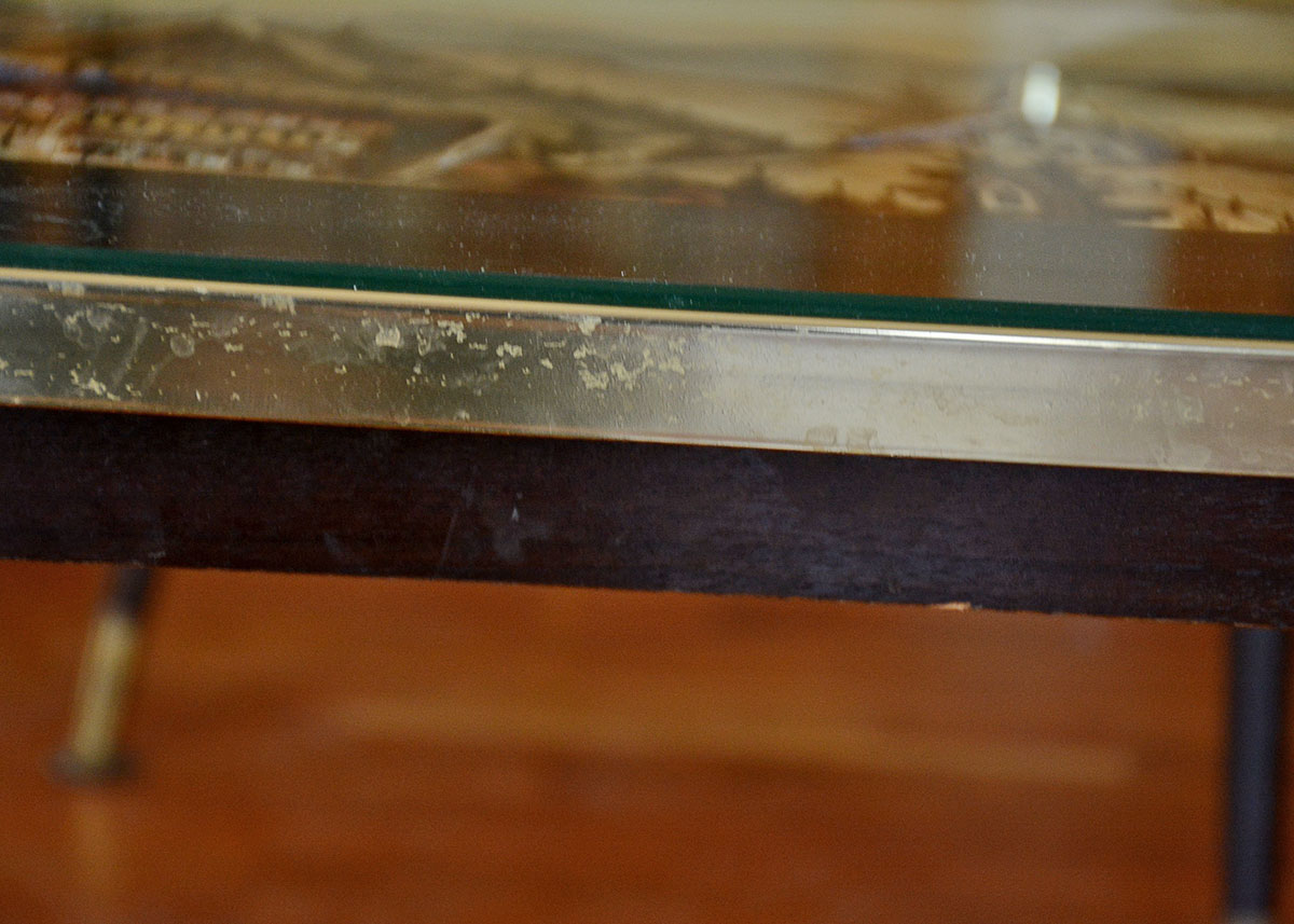 Vintage German Carved 3D Coffee Table