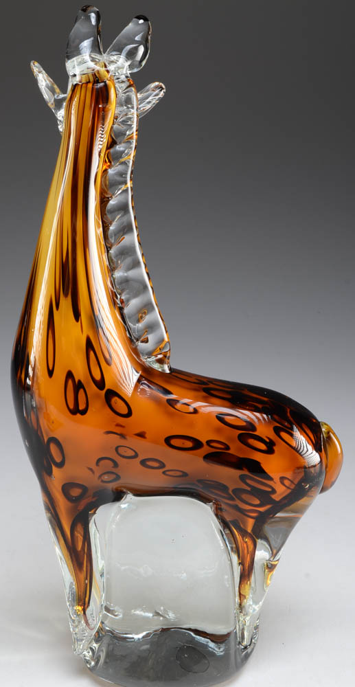 Hand Fused Dynasty Gallery Art Glass Giraffe