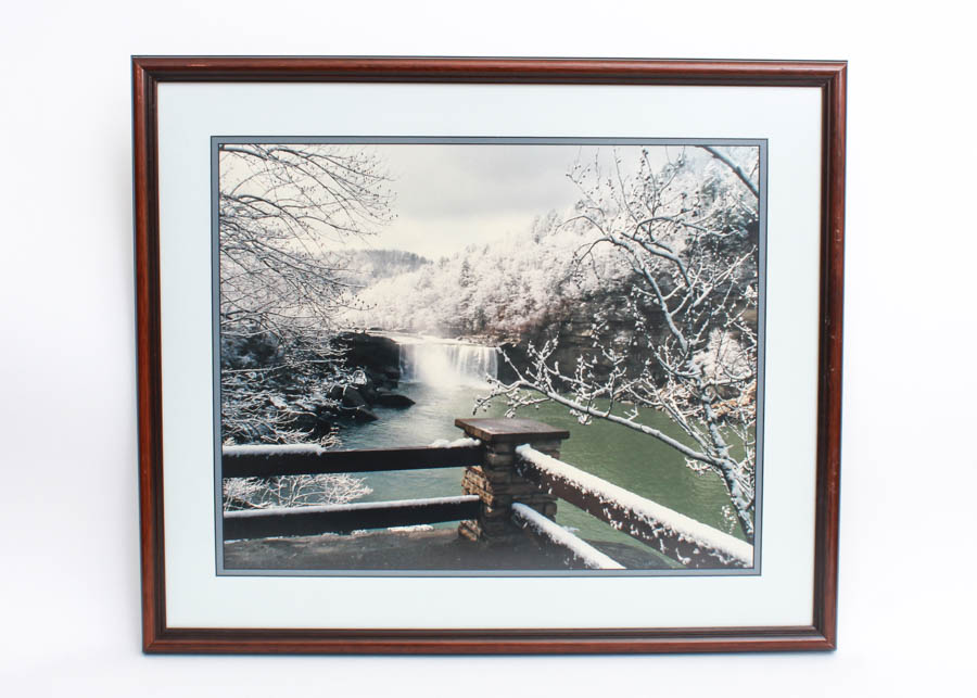 Winter Waterfall Photograph