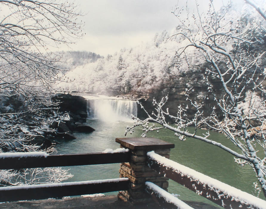 Winter Waterfall Photograph