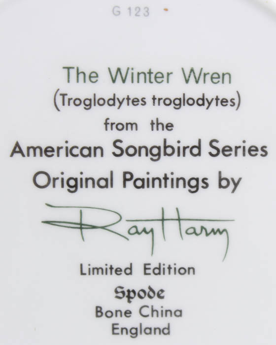 Ray Harm Spode American Songbirds Collector Plates
