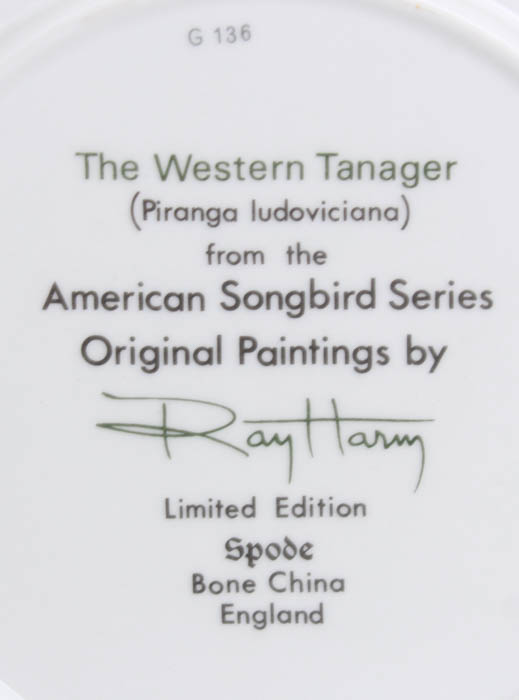 Ray Harm Spode American Songbirds Collector Plates