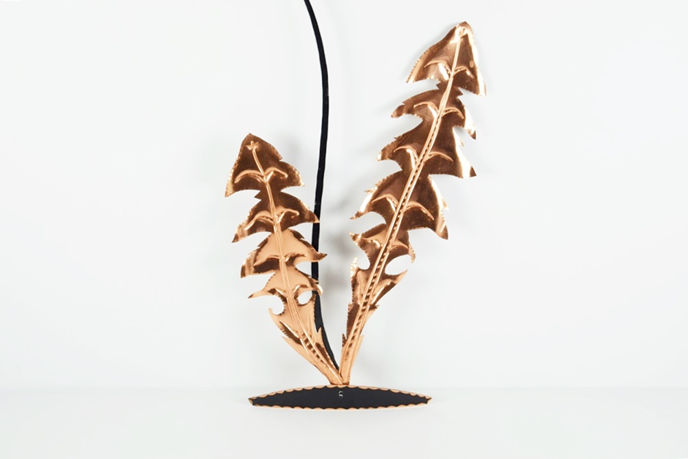 Circa 1960 Handarbeit Copper Dandelion Wall Sculpture EBTH