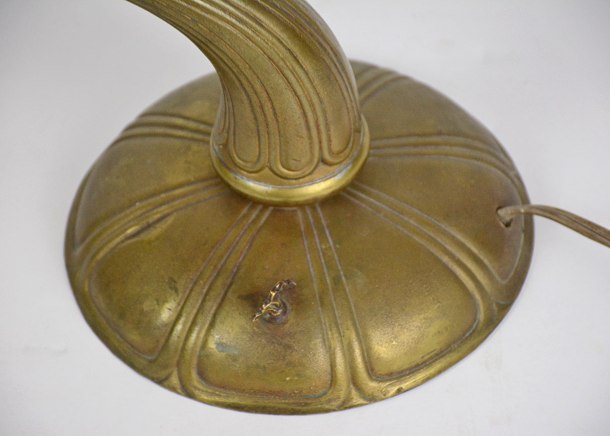 Antique Handel Art Glass Piano Lamp