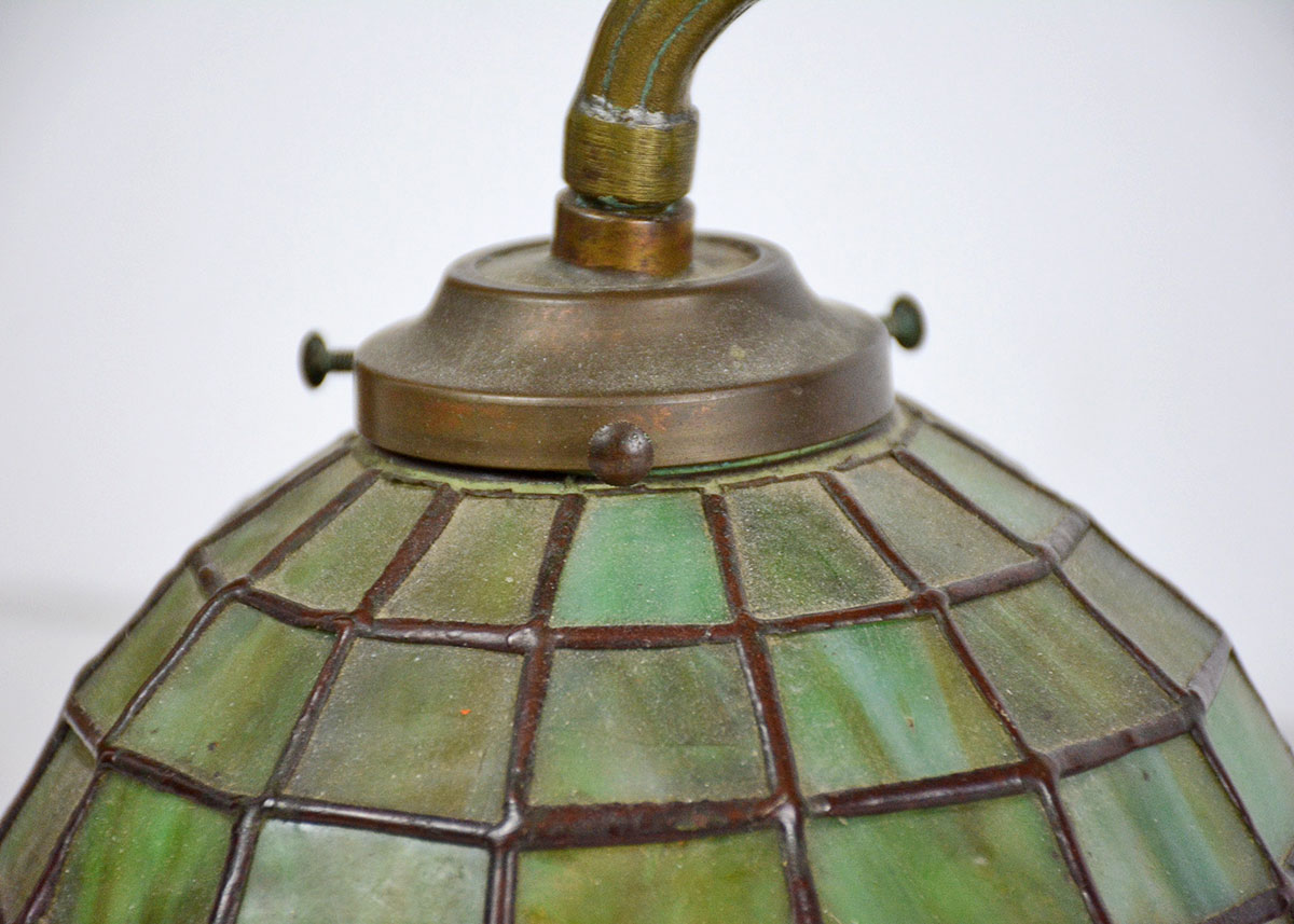 Antique Handel Art Glass Piano Lamp