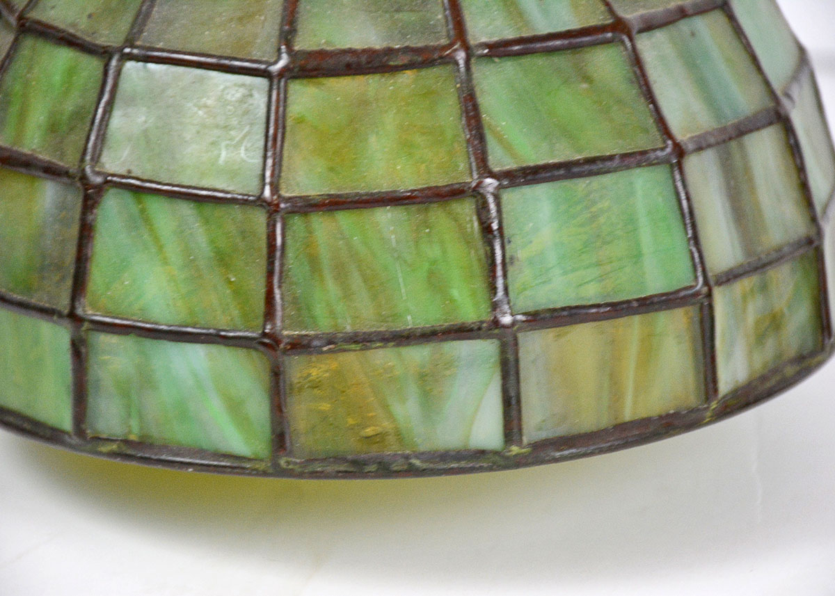 Antique Handel Art Glass Piano Lamp