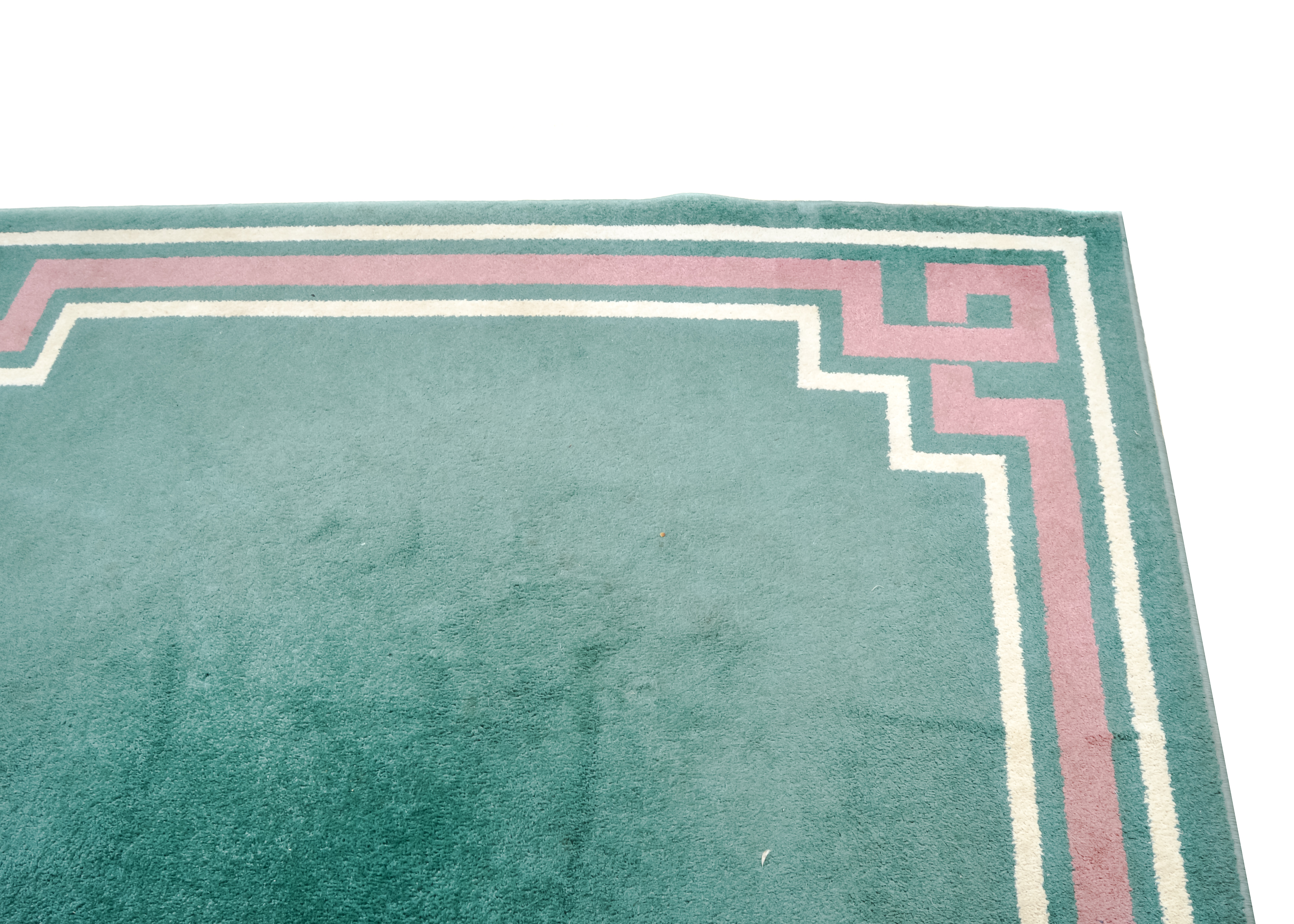 Jade Green and Mauve Small Area Rug