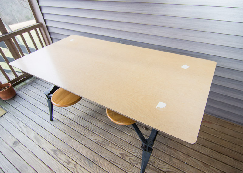 Wood and Cast Iron Picnic Table