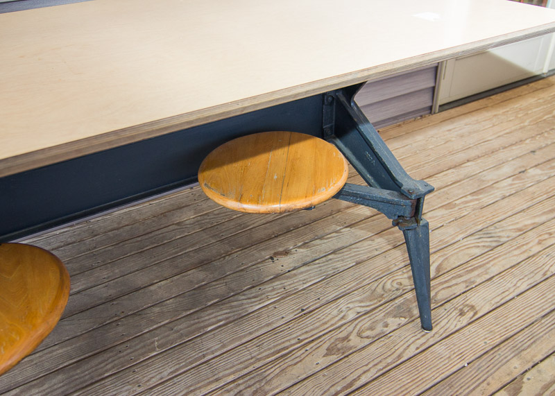 Wood and Cast Iron Picnic Table