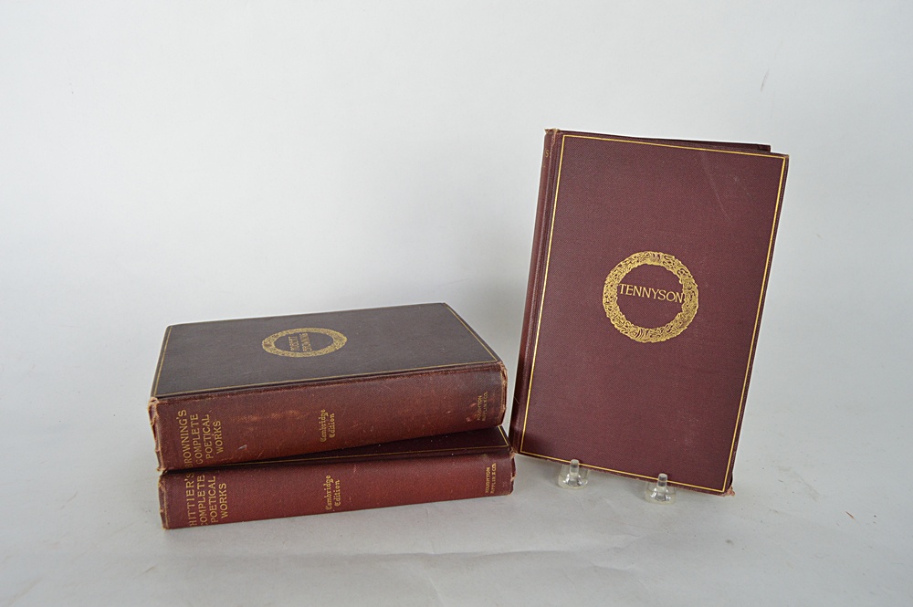 1890's Complete Poetical Works by Whittier, Tennyson, Browning