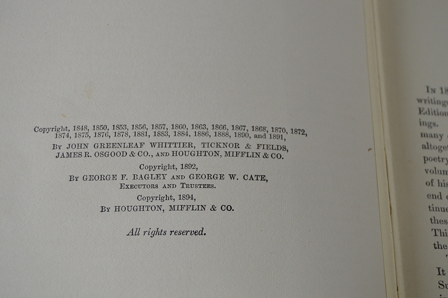 1890's Complete Poetical Works by Whittier, Tennyson, Browning