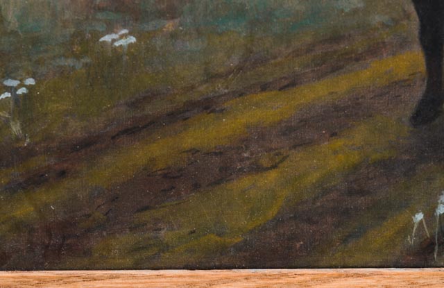 CB Drake Original Gouache Painting of Pastoral Scene