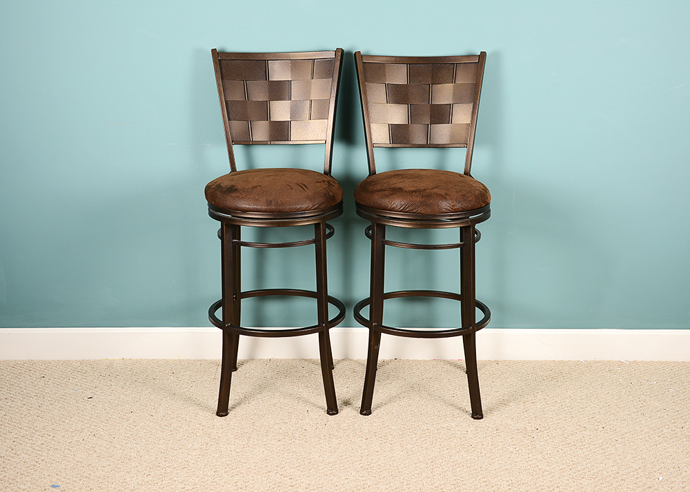 Rotating Metal Back Barstools