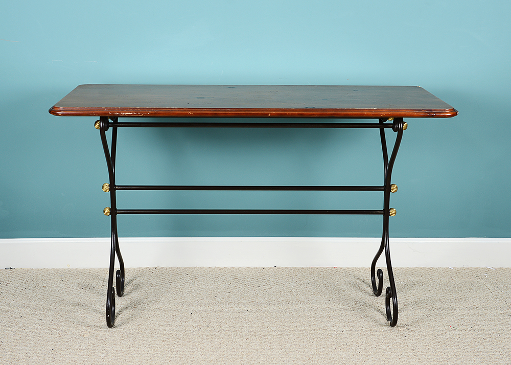 Rustic Pine Top Console Table