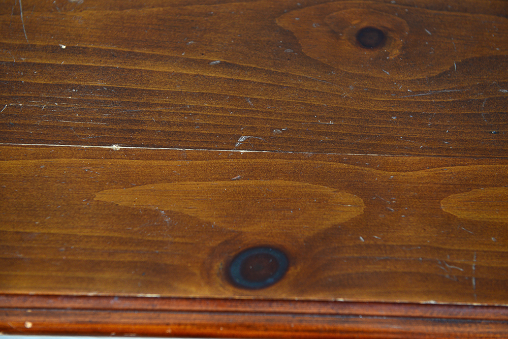 Rustic Pine Top Console Table