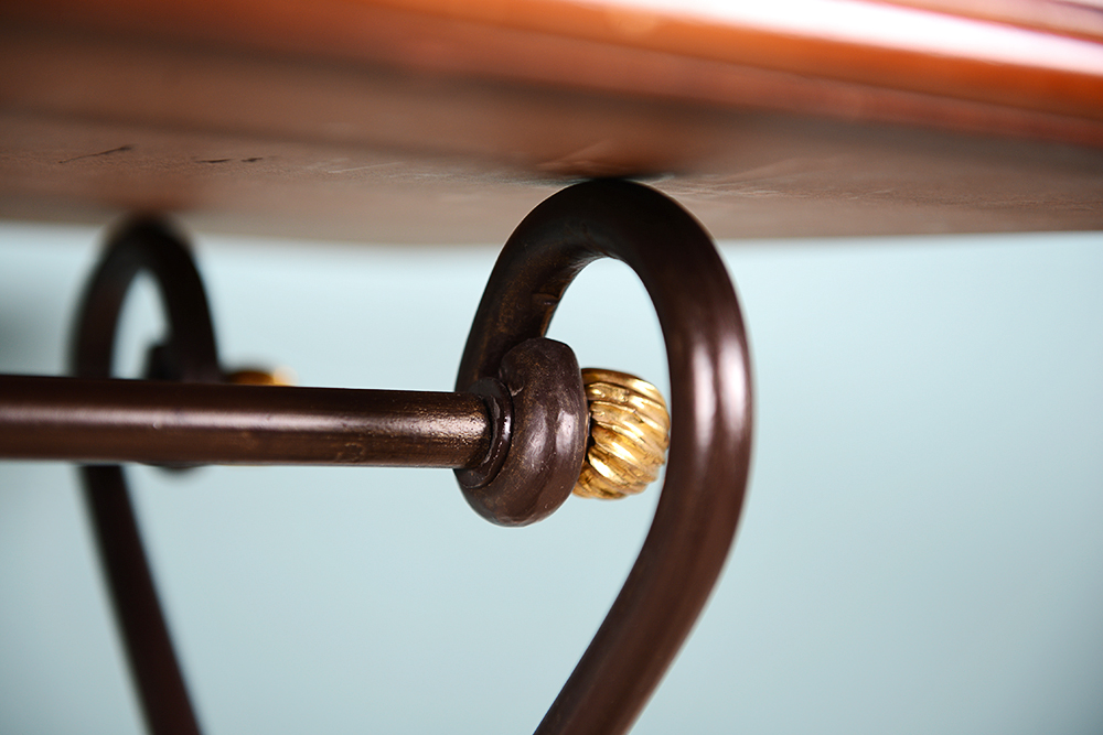 Rustic Pine Top Console Table