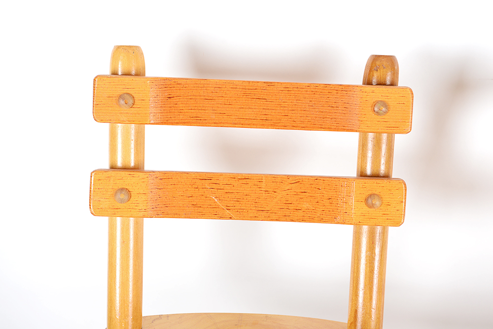 Natural Wood Children's Round Table and Chairs