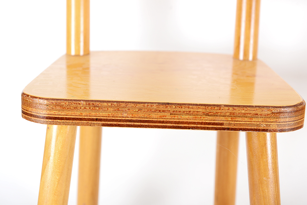 Natural Wood Children's Round Table and Chairs