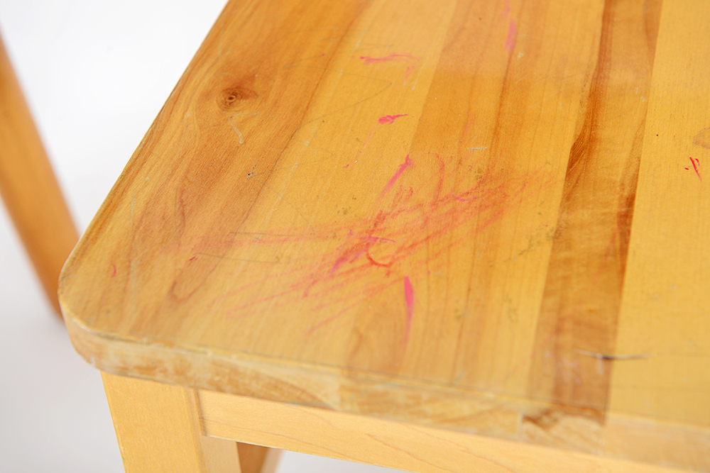 Natural Wood Children's Round Table and Chairs