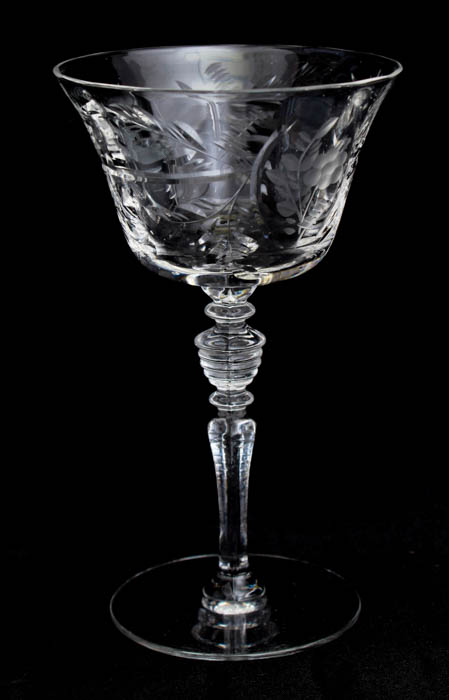 Set of Four Etched Glasses