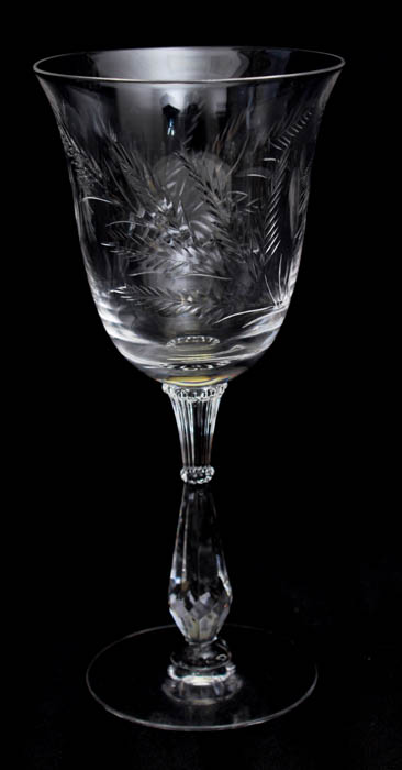 Set of Cut Glass Wine Glasses