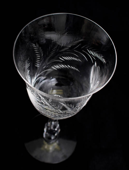 Set of Cut Glass Wine Glasses