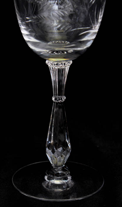 Set of Cut Glass Wine Glasses