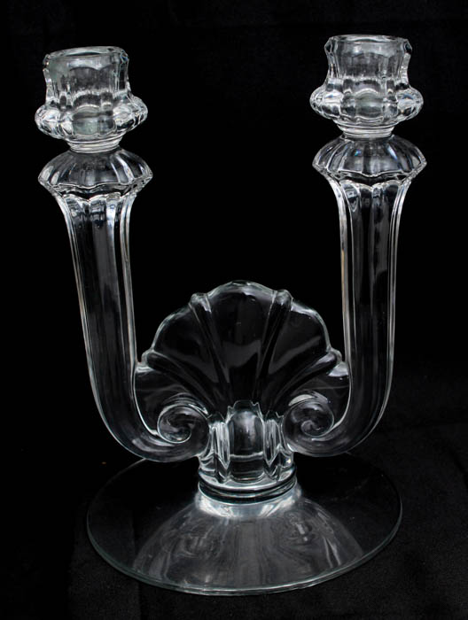 Pair of Glass Candelstick Holders