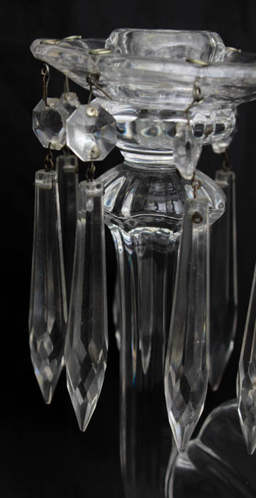 Pair of Glass Candelstick Holders