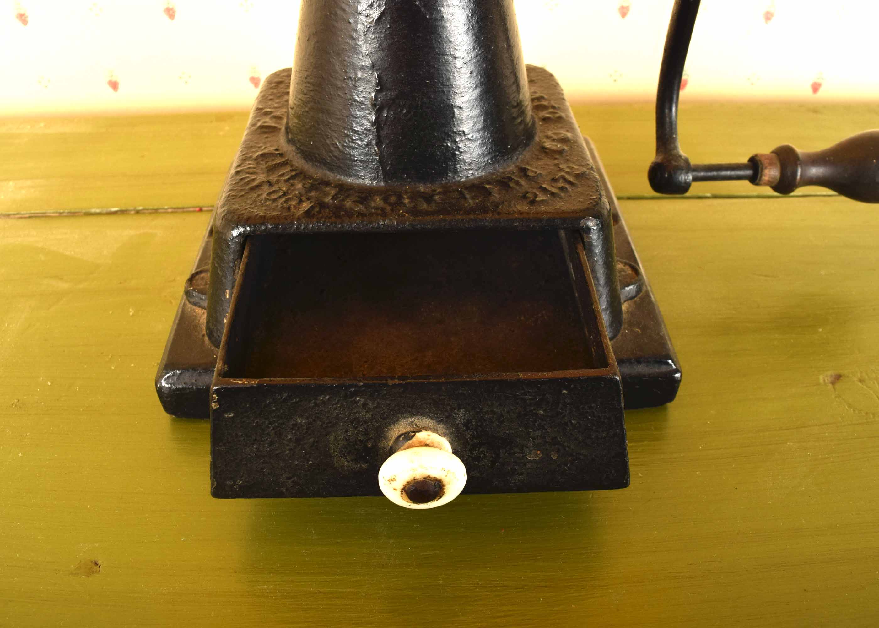 Antique Coffee Grinder Base Table Lamp