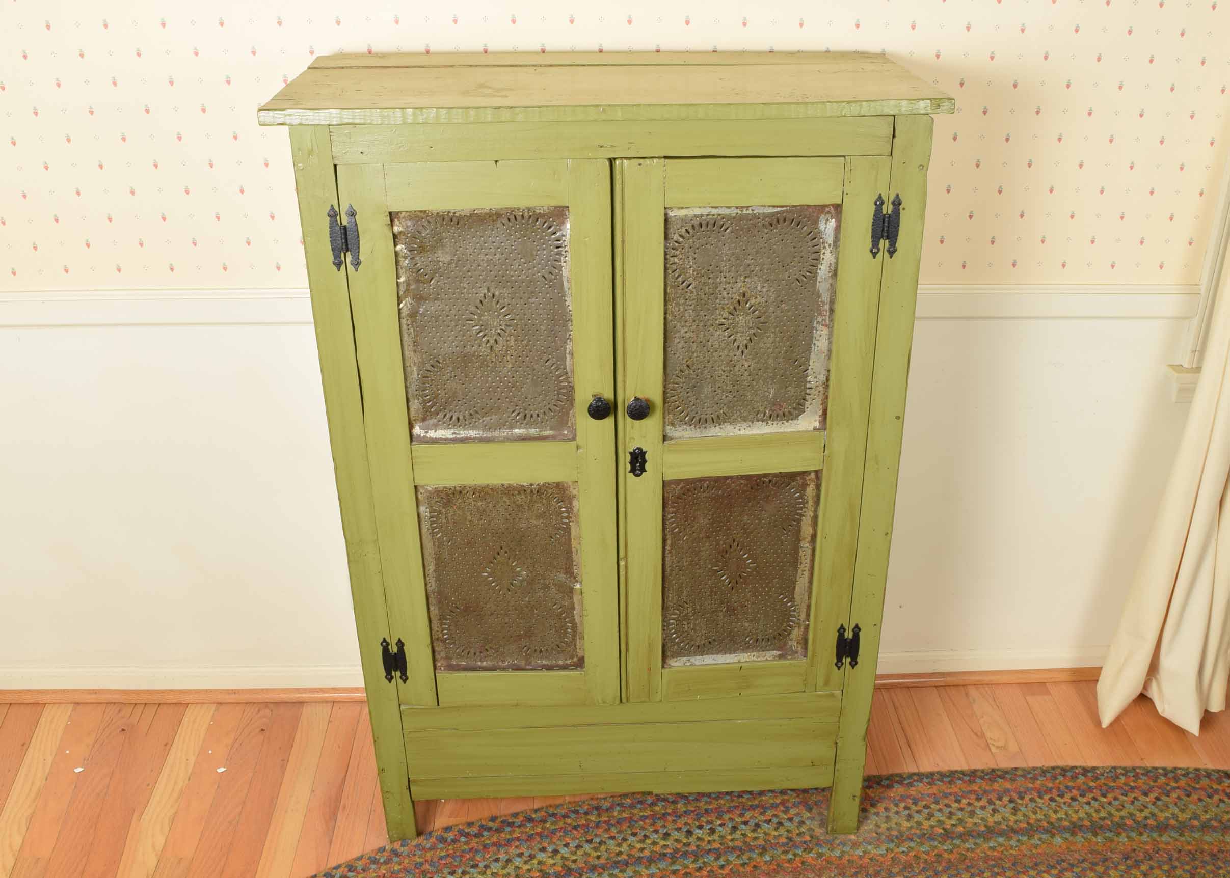 Antique Painted Wood Pie Safe
