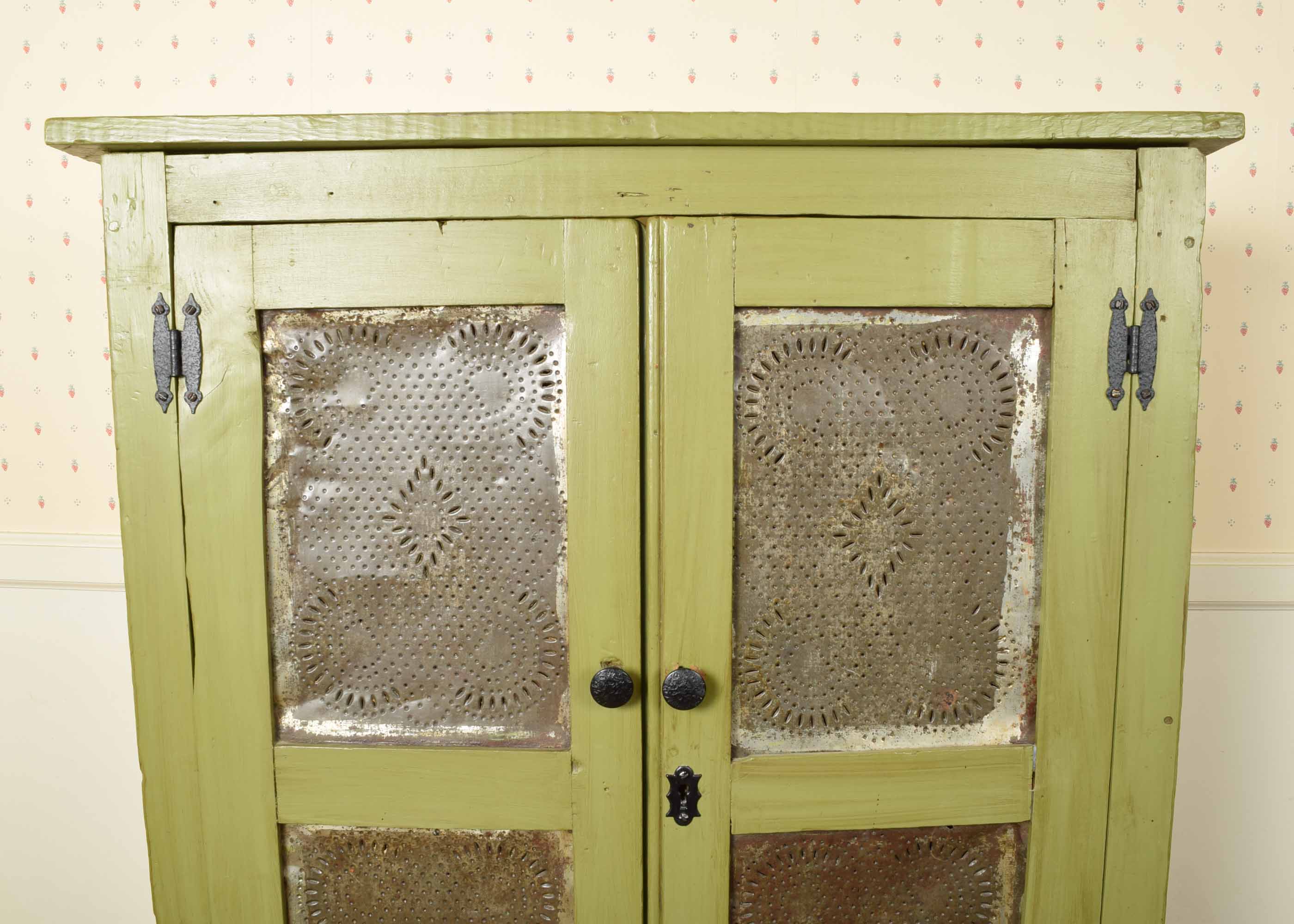 Antique Painted Wood Pie Safe