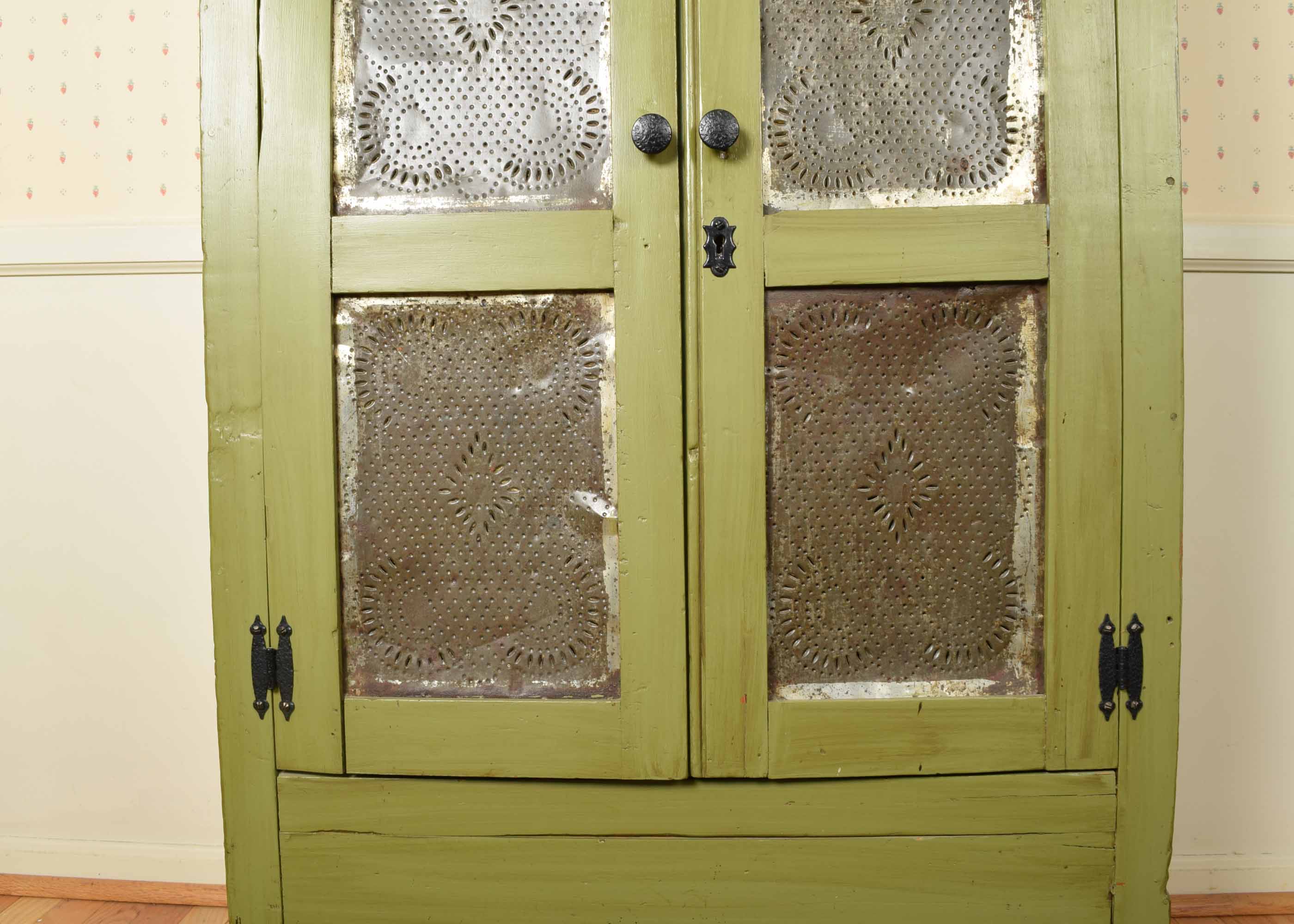 Antique Painted Wood Pie Safe