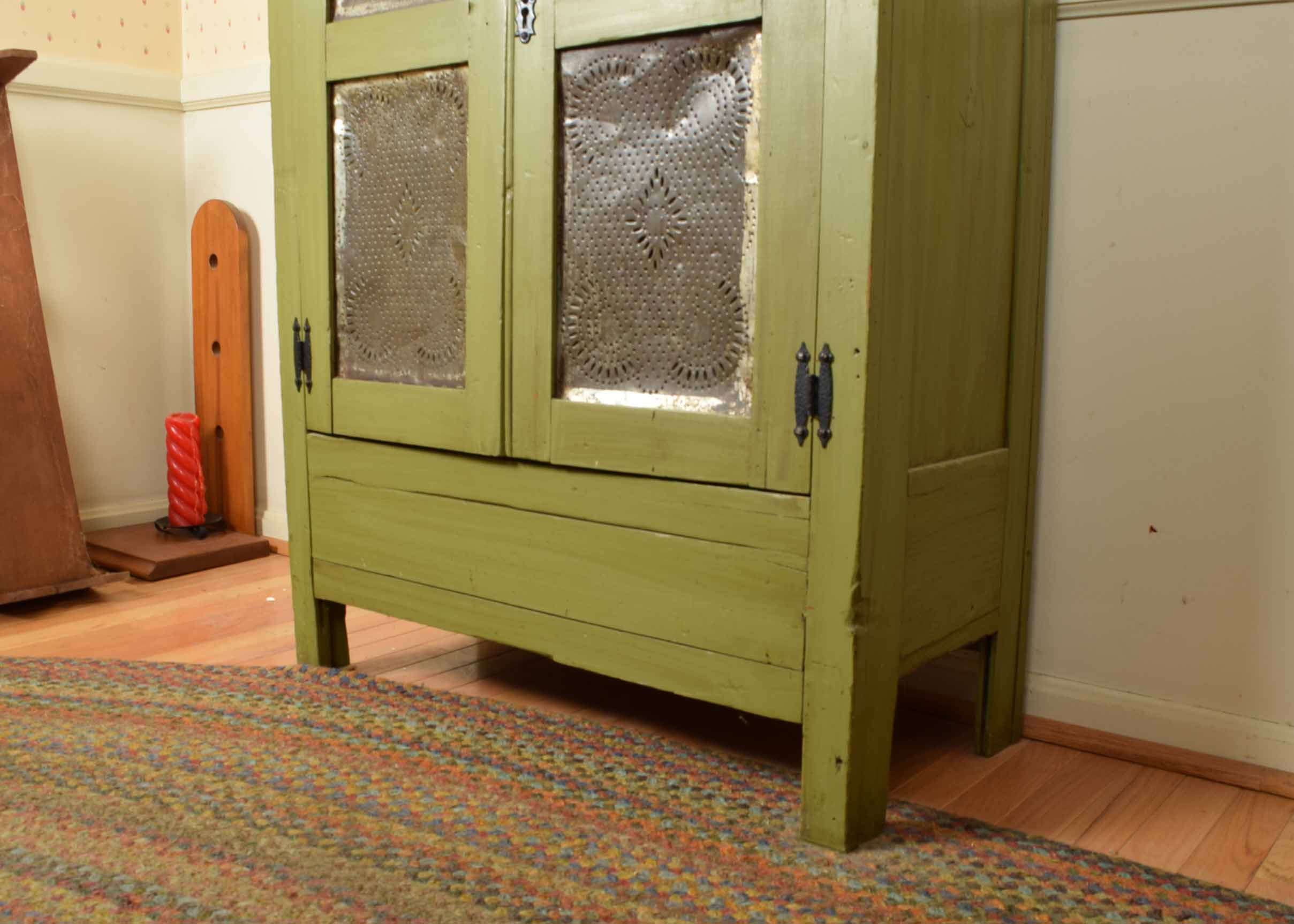 Antique Painted Wood Pie Safe