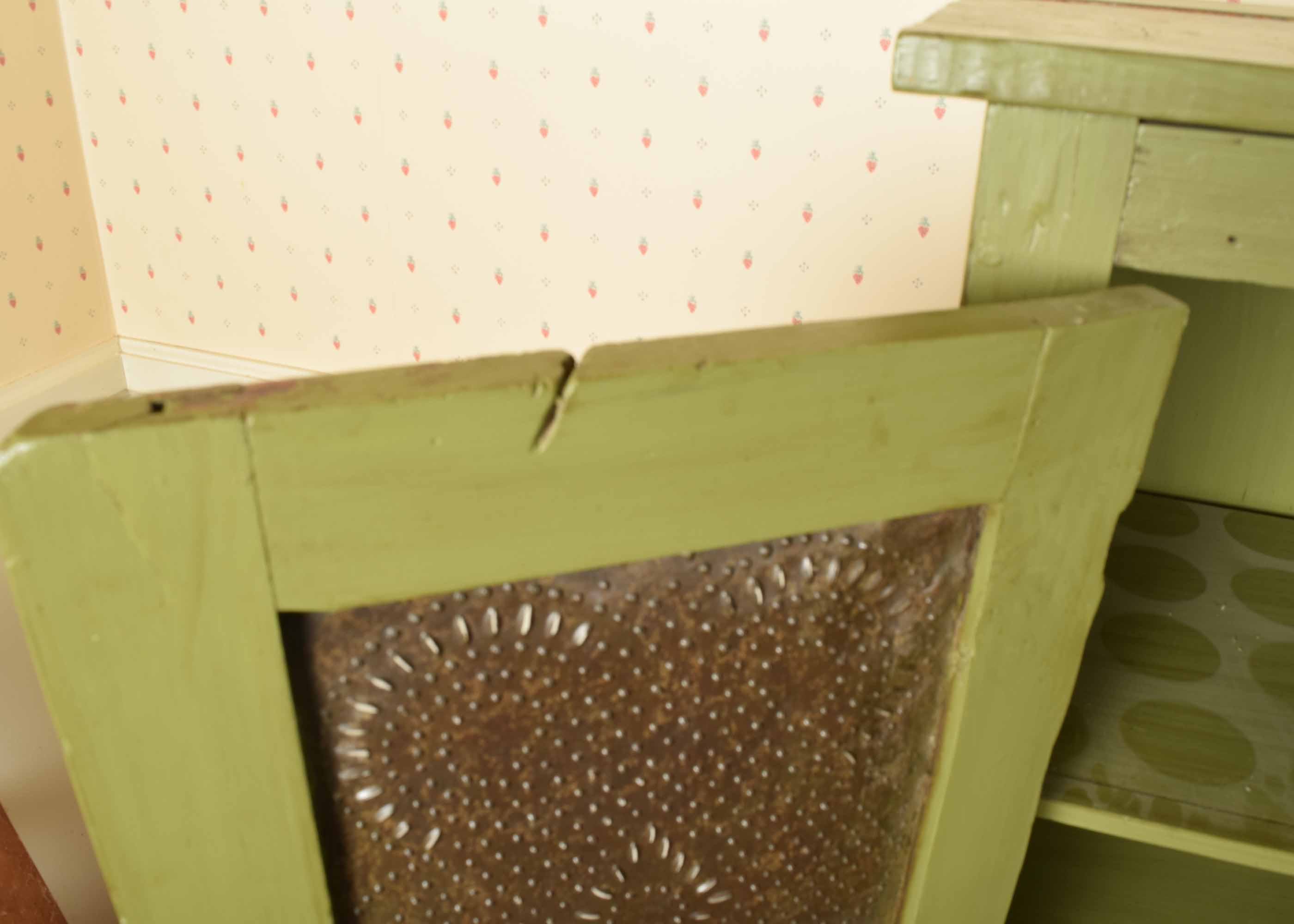 Antique Painted Wood Pie Safe