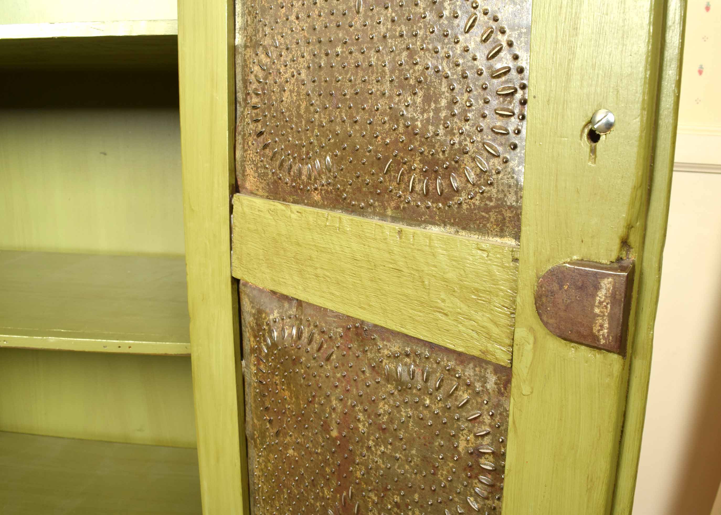 Antique Painted Wood Pie Safe