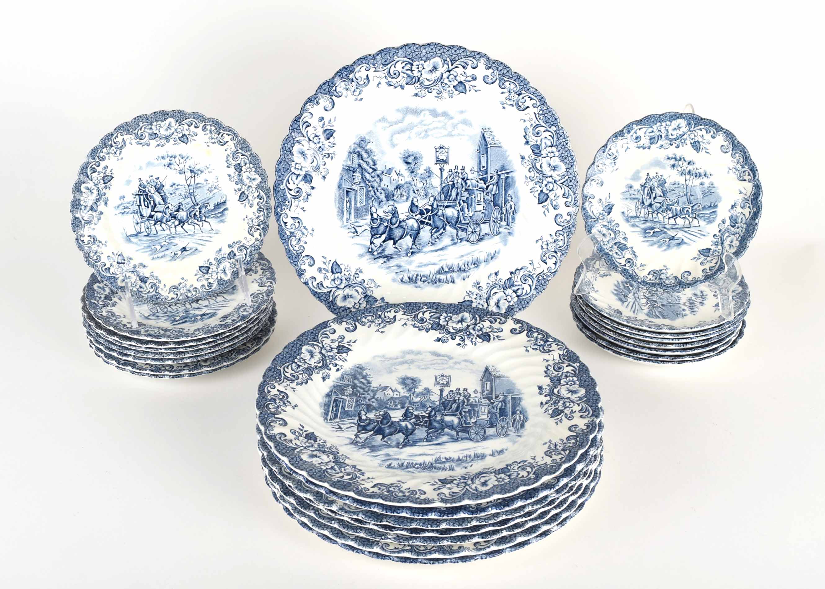 Johnson Brothers Coaching Scenes Plates Set