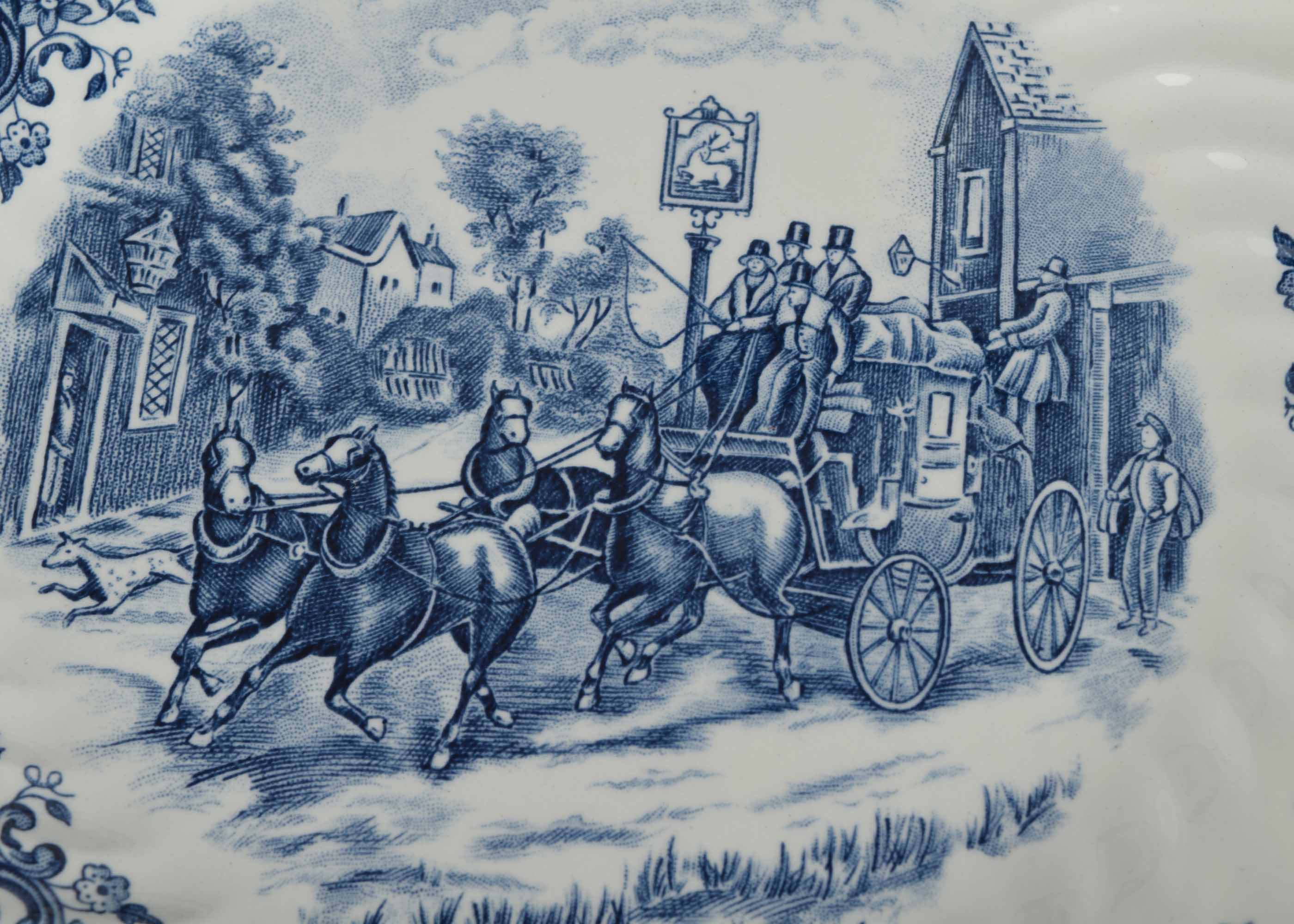 Johnson Brothers Coaching Scenes Plates Set