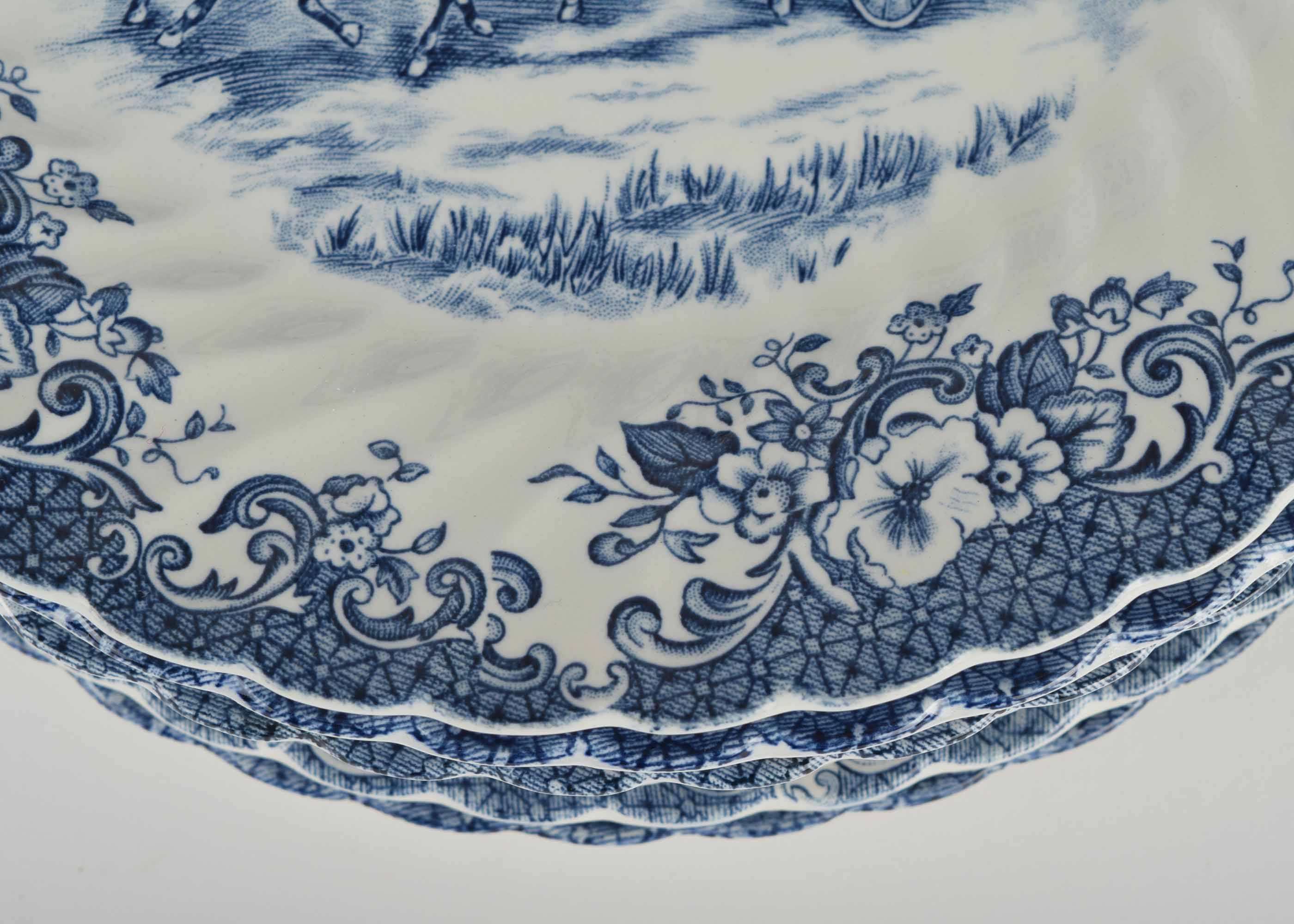 Johnson Brothers Coaching Scenes Plates Set