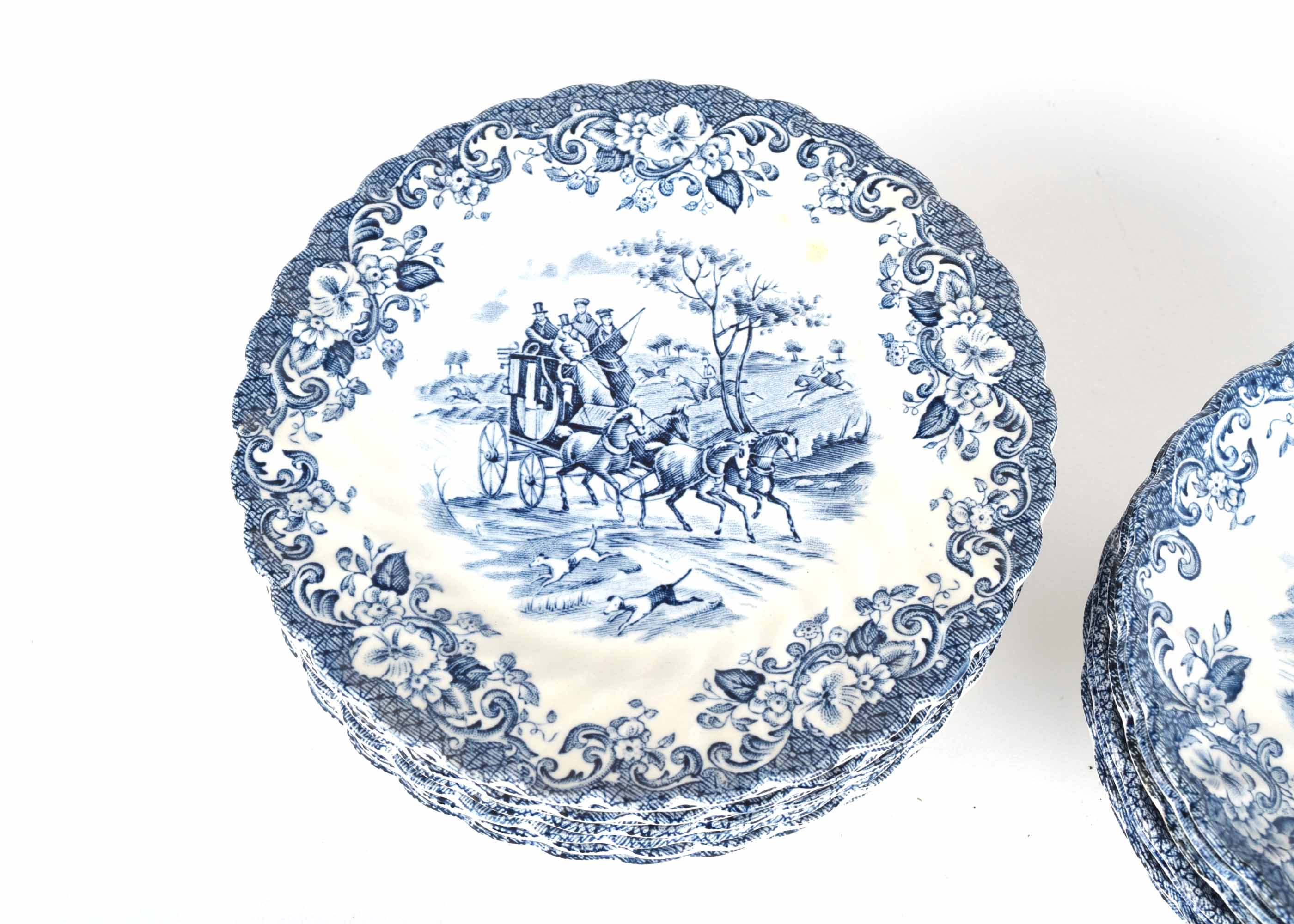 Johnson Brothers Coaching Scenes Plates Set