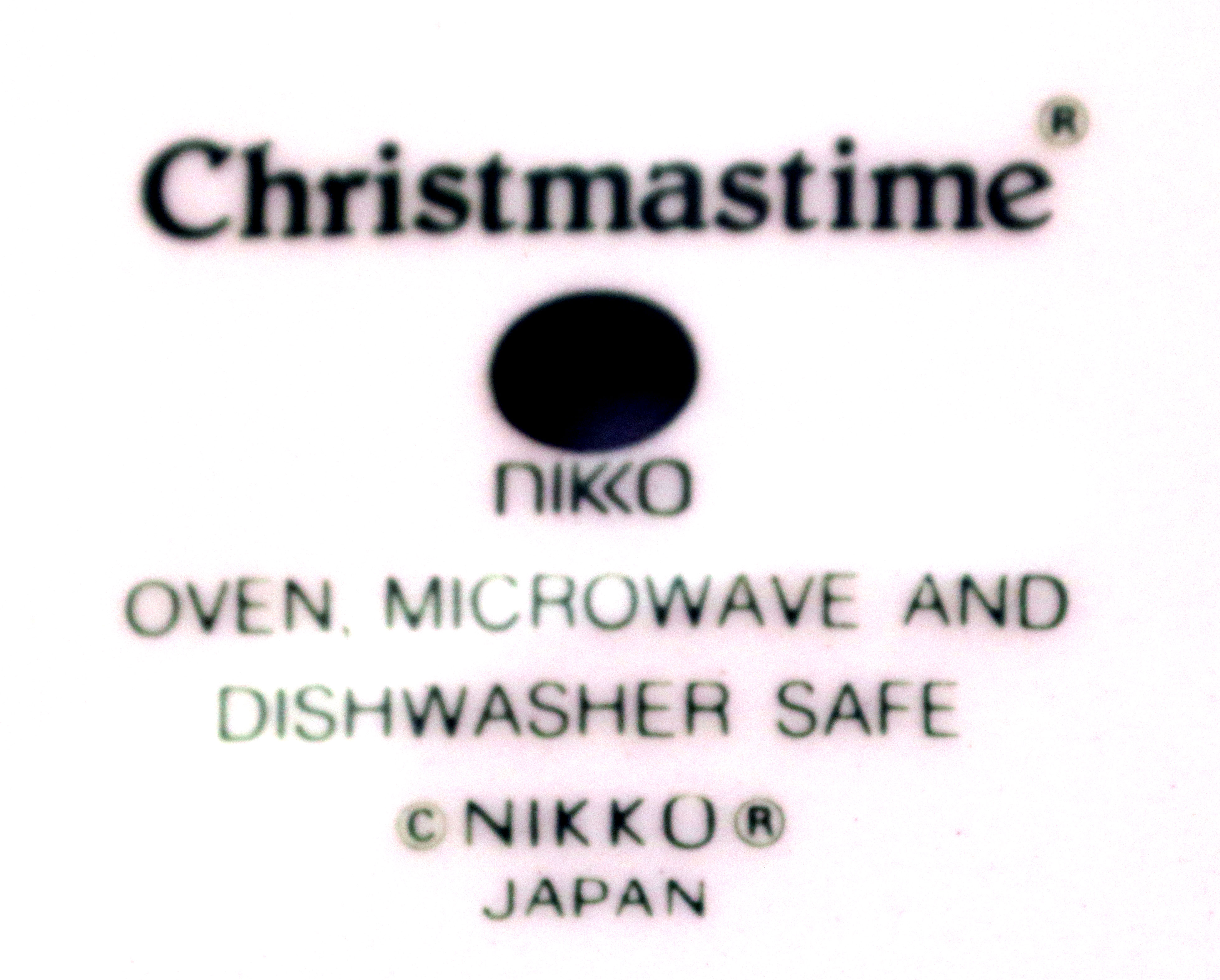 Nikko "Christmastime"  Dinner Service for Twelve