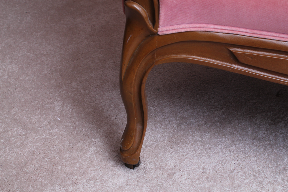 Velvet Reproduction Victorian Settee